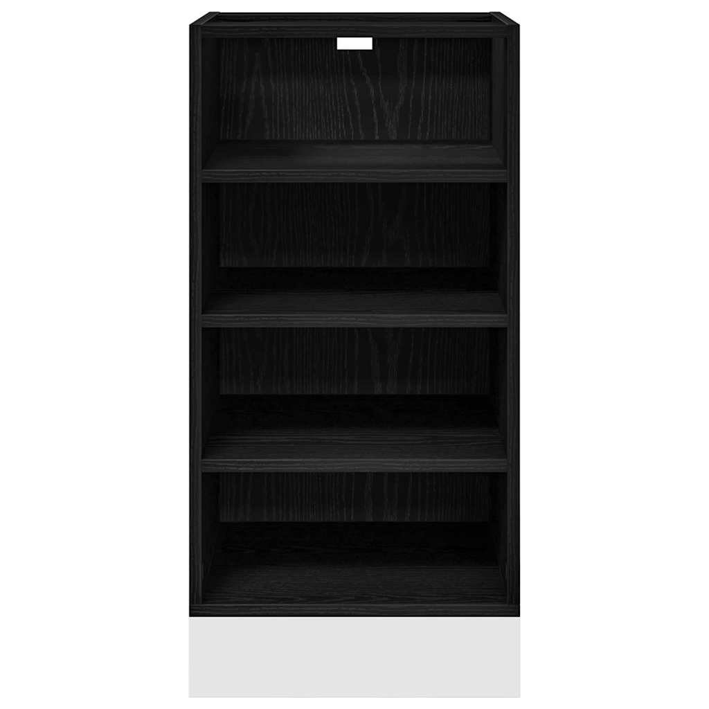 Vidaxl Kitchen Base Cabinet Riga Black Oak 20 X 44.5 X 81.5 Cm Black Oak 81.5cm H x 40cm W x 44.5cm D